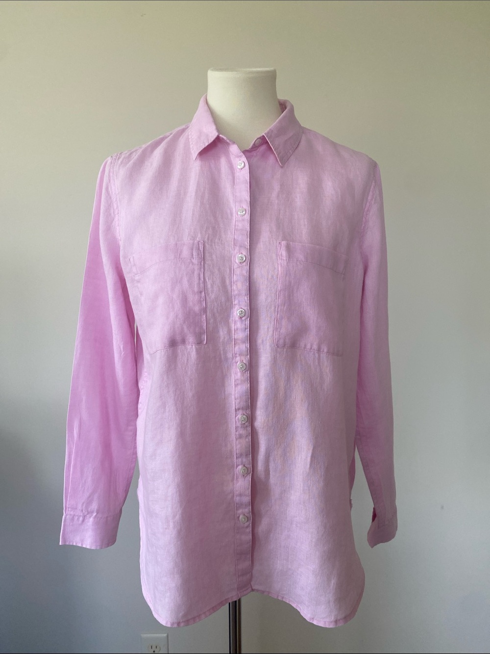 Boden Pale Pink Linen Button-Down Shirt